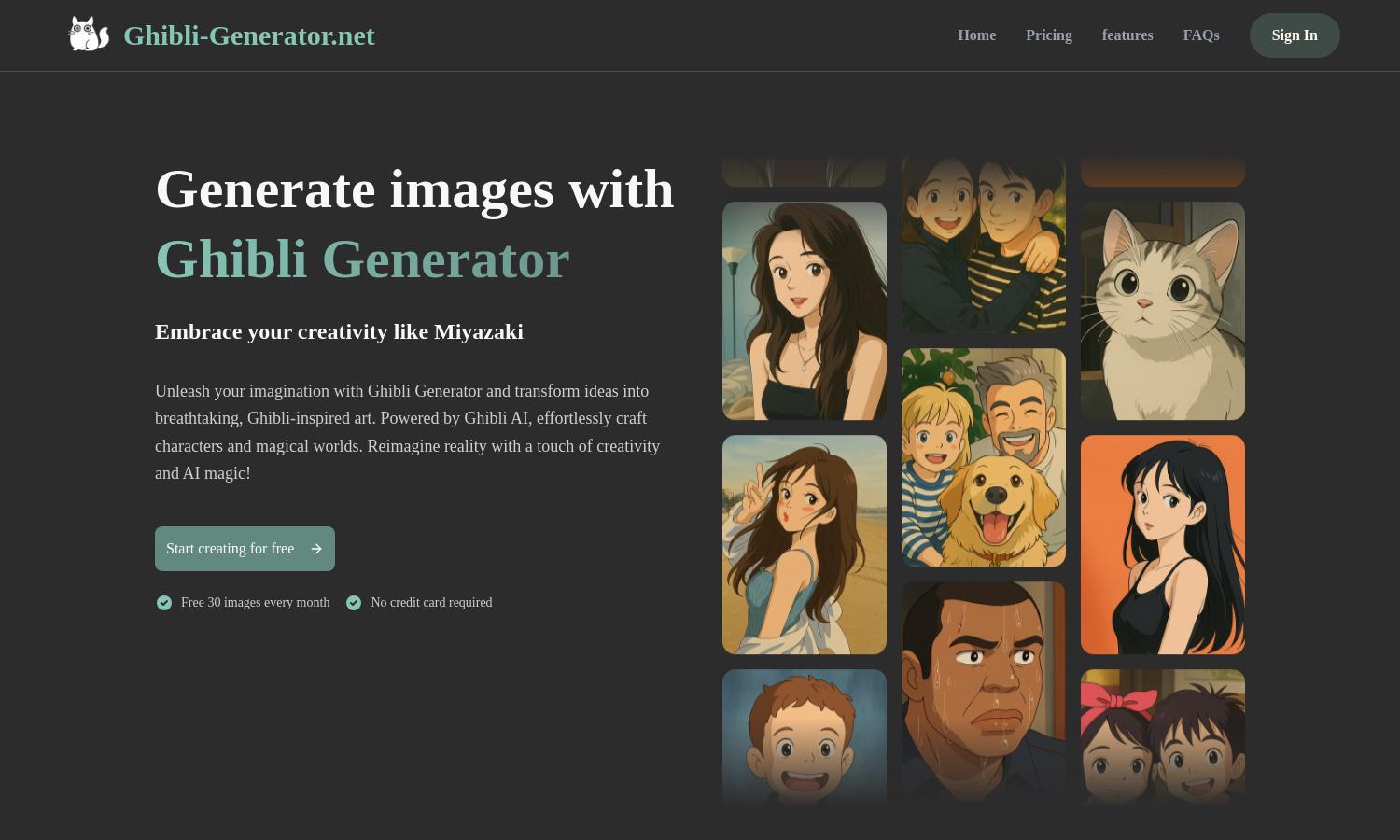 Ghibli Generator Website