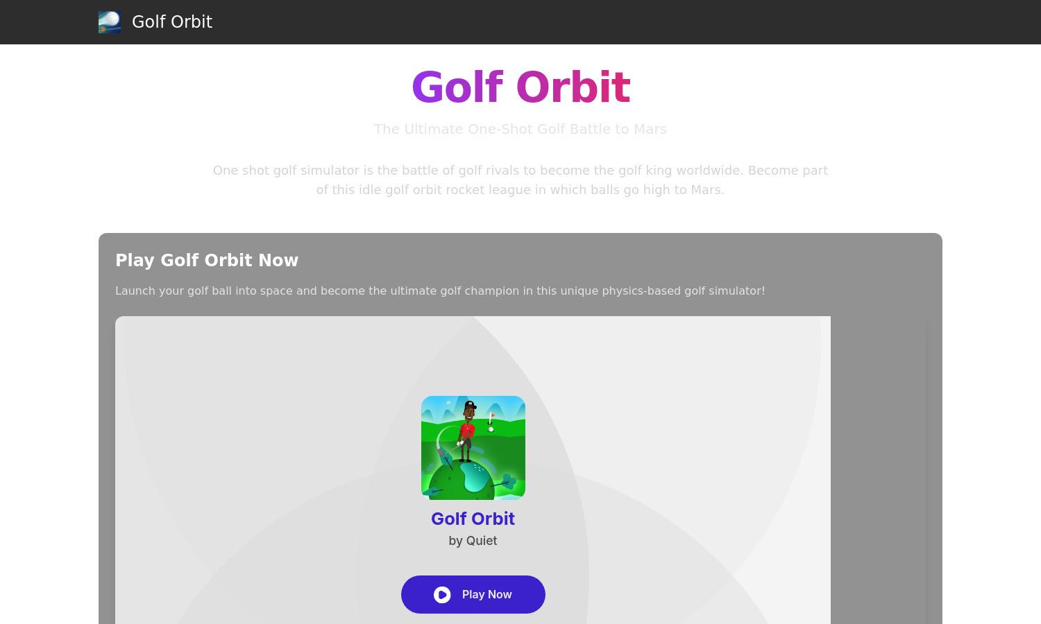 Golf Orbit Website