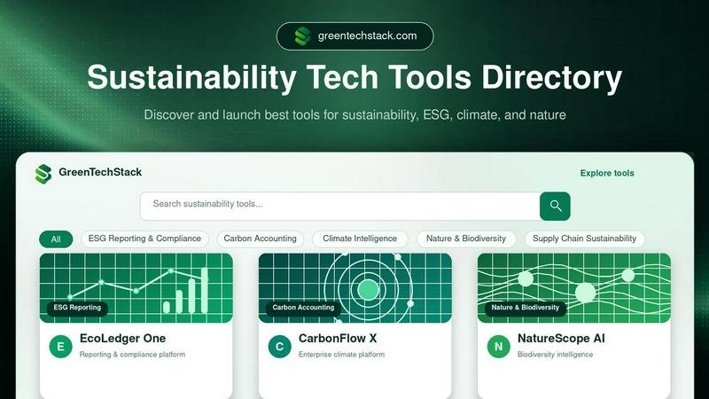 GreenTechStack - Sustainability Tech screenshot