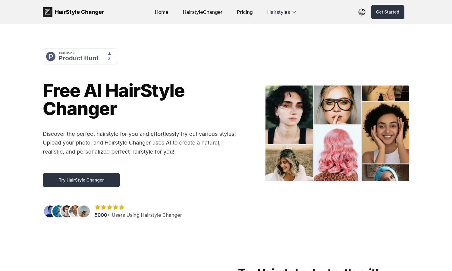 Hairstyle Changer Website