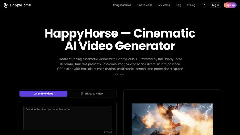 HappyHorse application interface and features