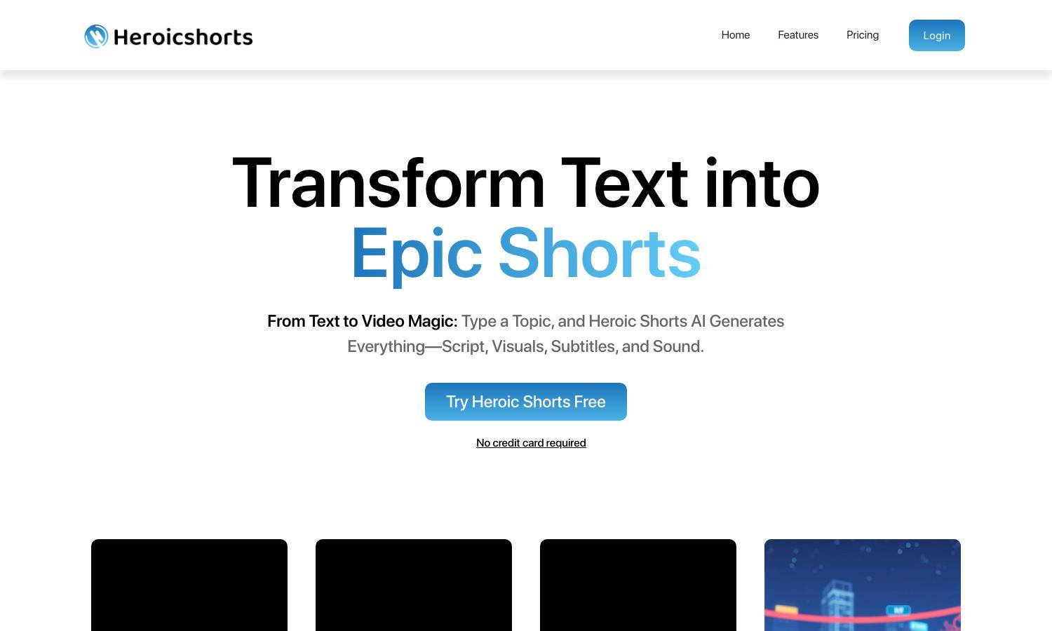 Heroic Shorts Website