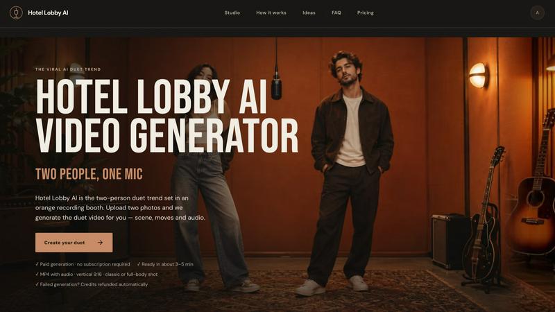 Hotel Lobby AI screenshot