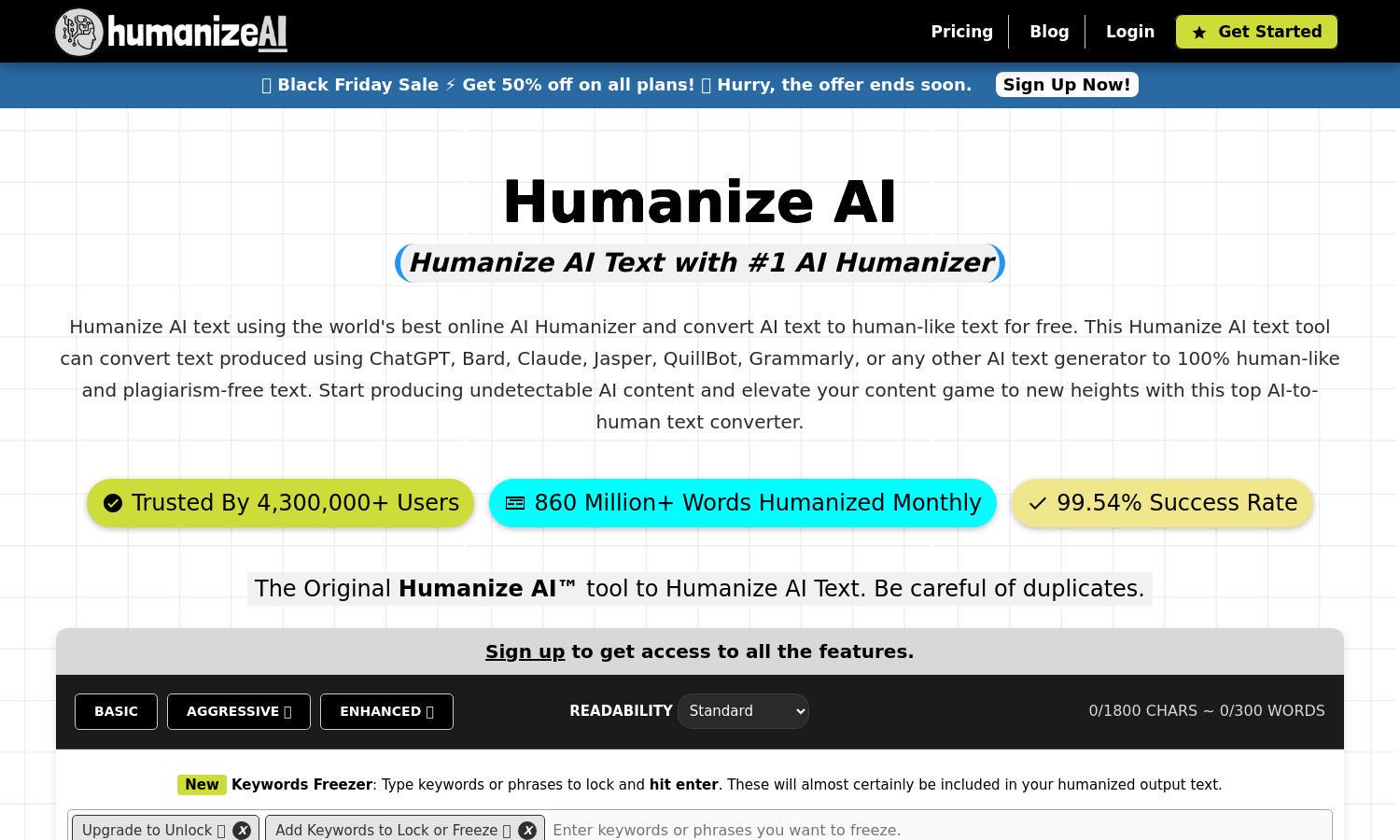 Humanize AI Website