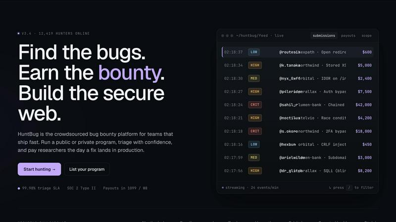 HuntBug screenshot