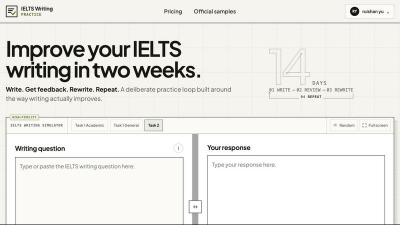 IELTS Writing Practice screenshot