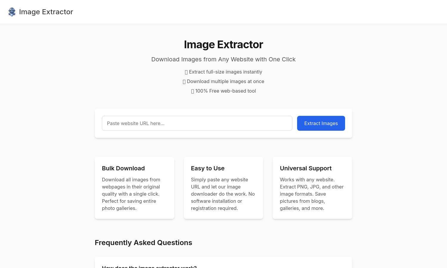 Image Extractor Website