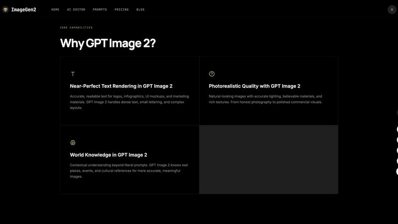 ImageGen2 application interface and features
