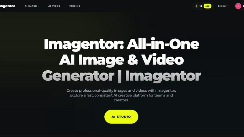 Imagentor application interface and features
