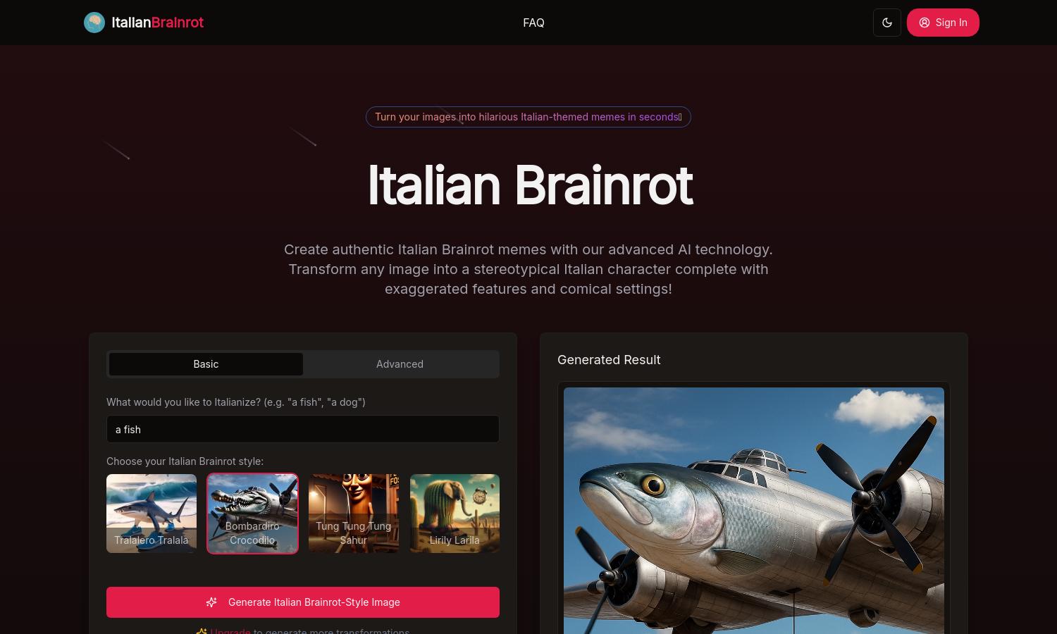 Italian Brainrot Website