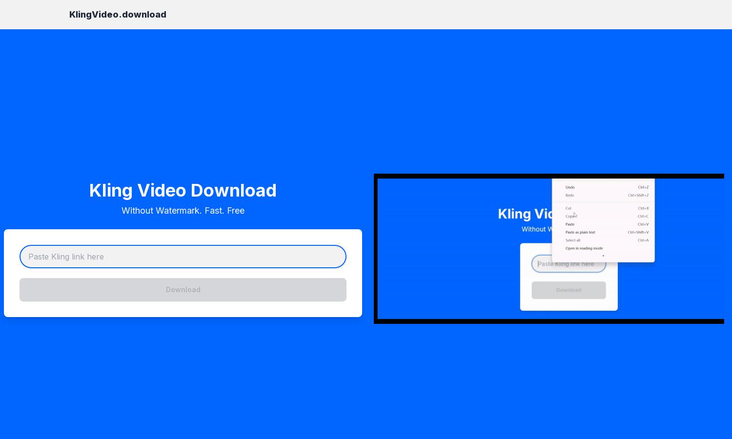 KlingVideo.download Website