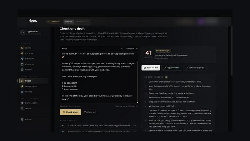 Klype AI screenshot