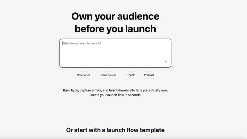 LaunchSoon application interface and features