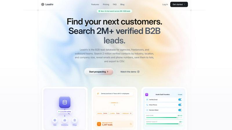 Leadriv.com screenshot