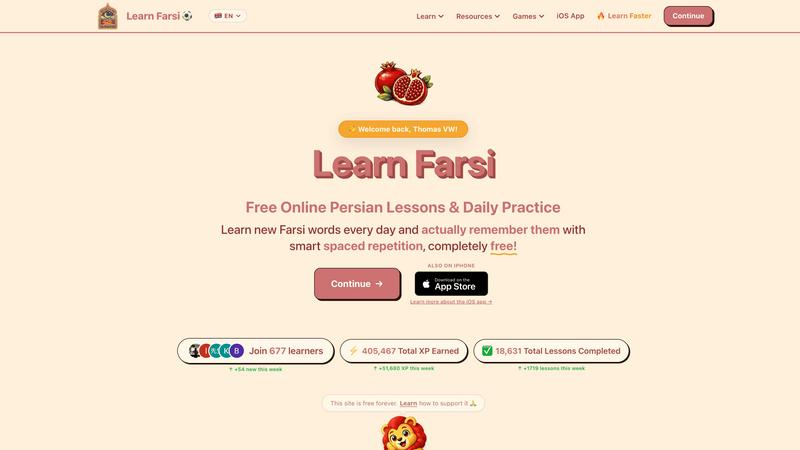 Learn Farsi screenshot