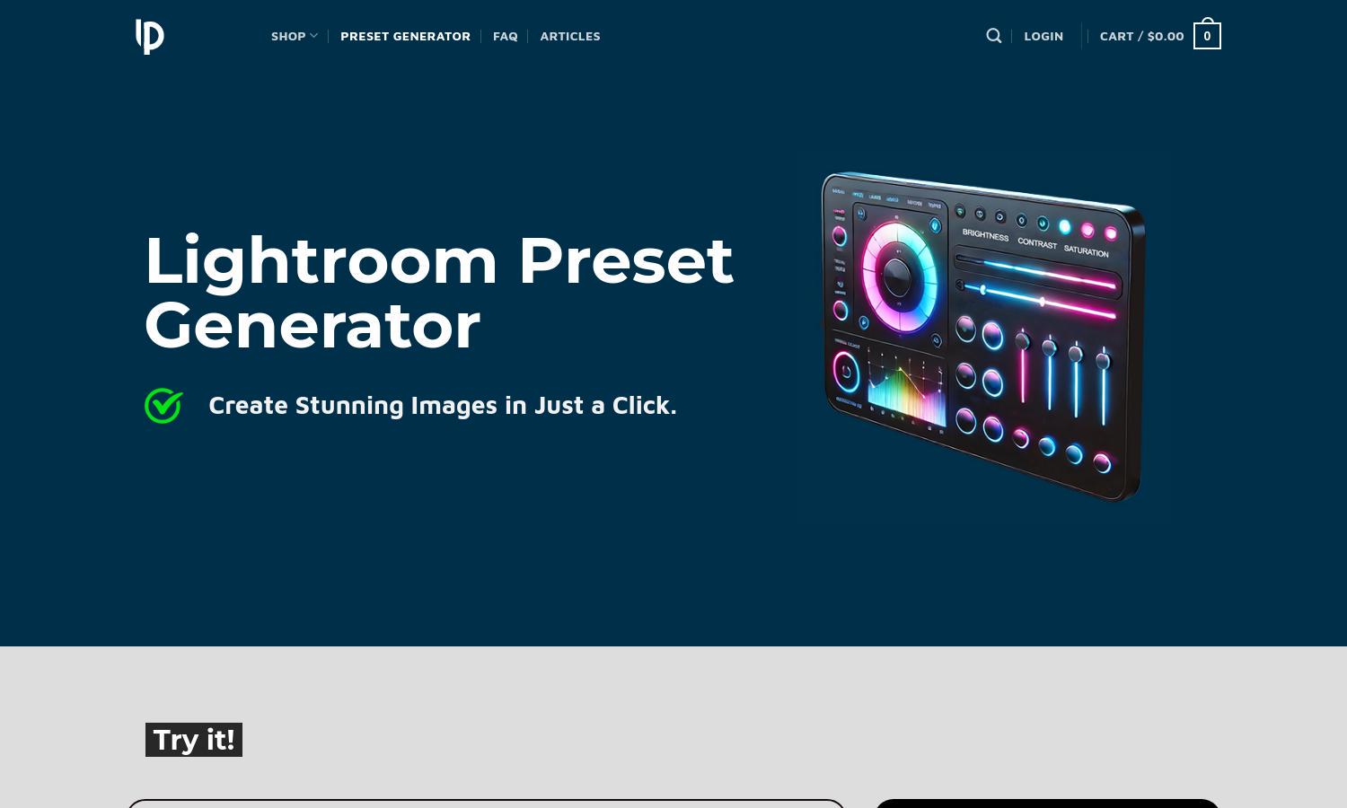 Legendary Presets Website