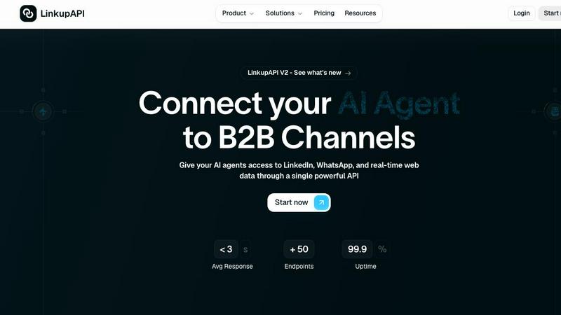 LinkupAPI application interface and features