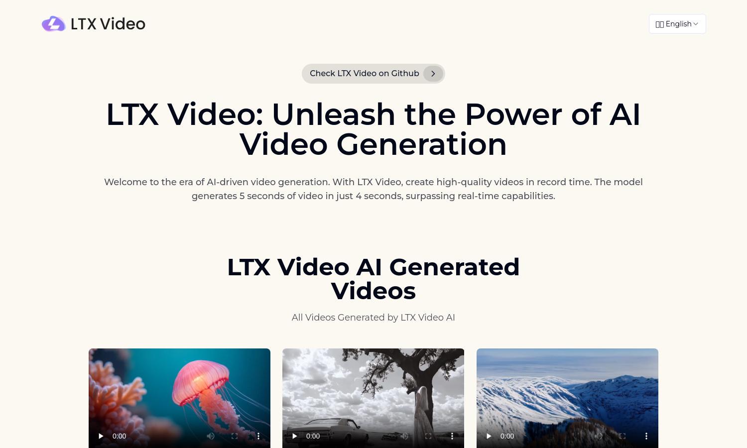 LTX Video Website