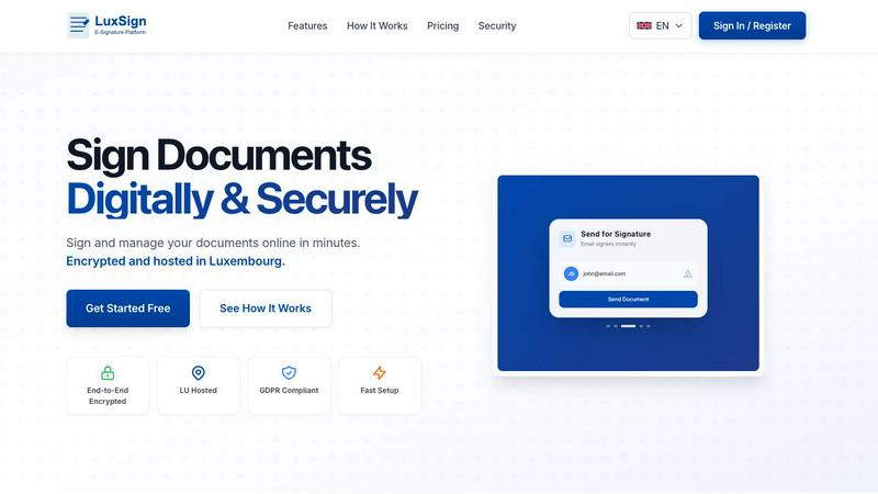 LuxSign application interface and features