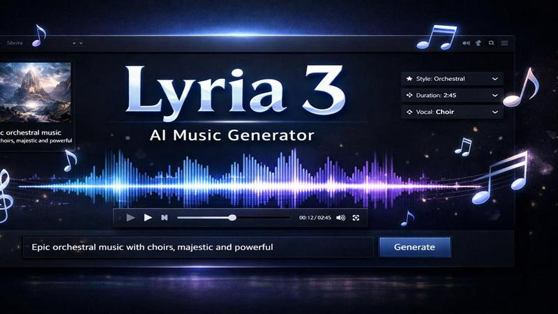Lyria 3 application interface and features