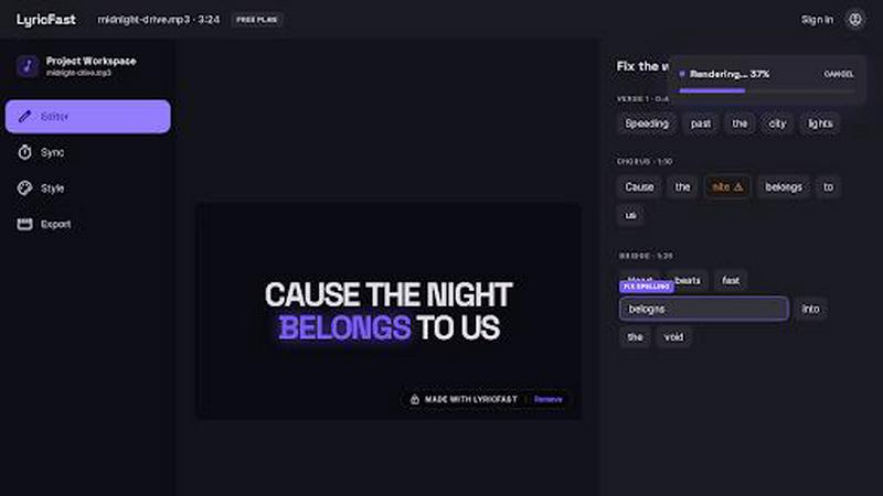 LyricFast screenshot