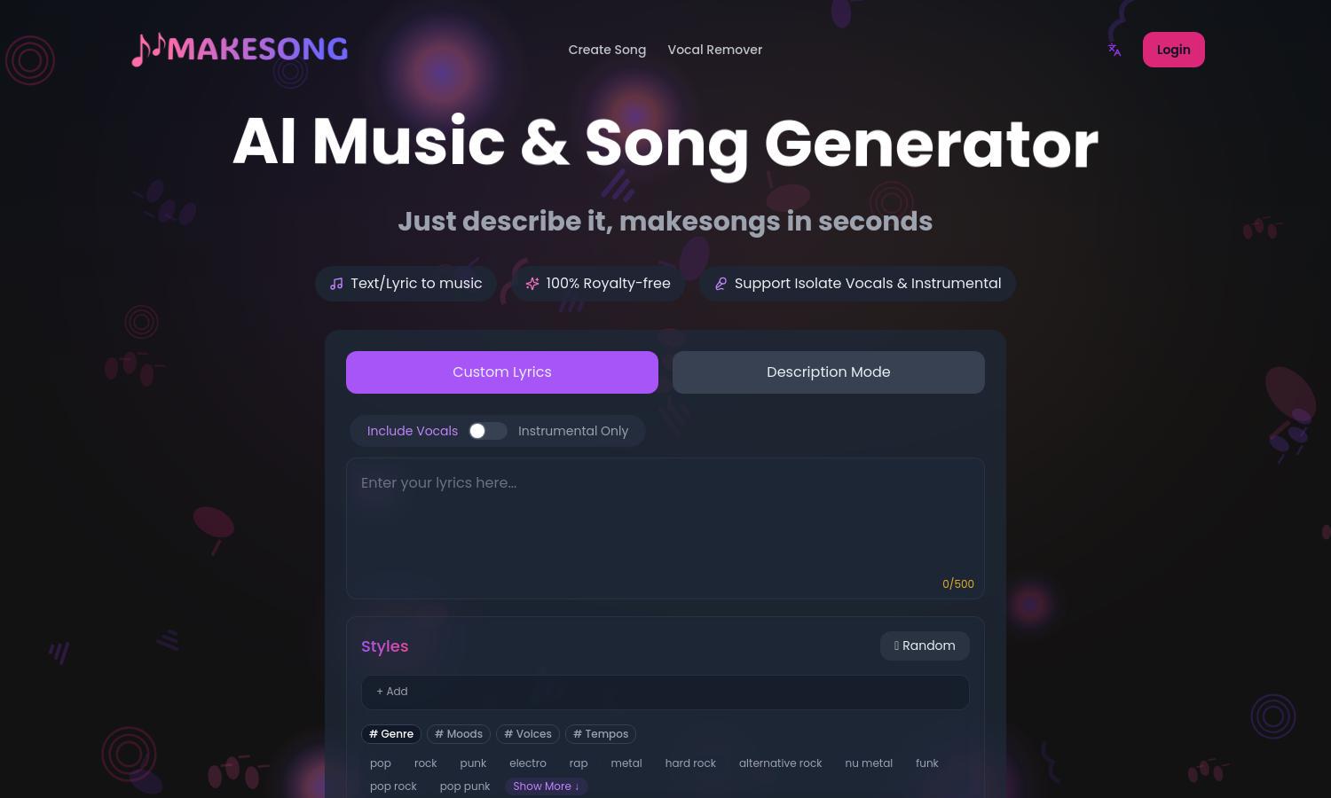 MakeSong Website