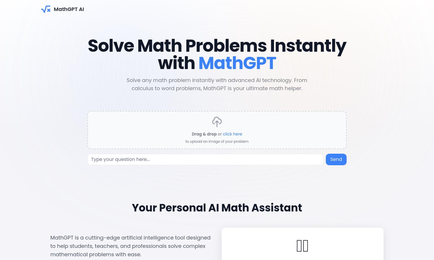 MathGPT AI Website