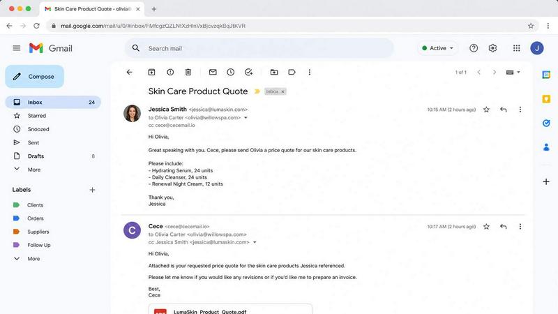 Cece AI application interface and features