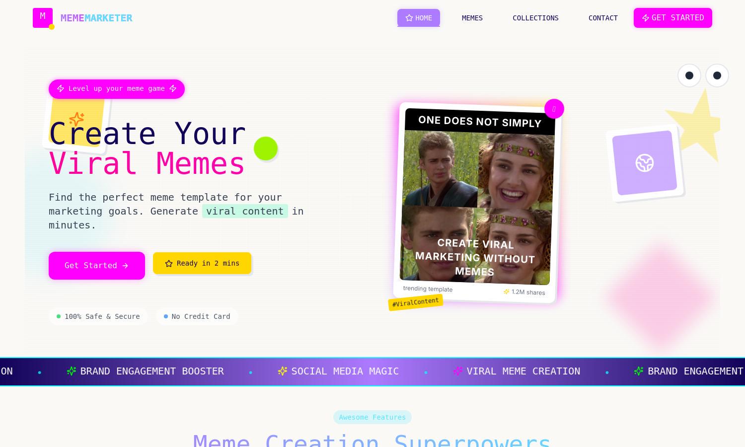 MemeMarketer Website