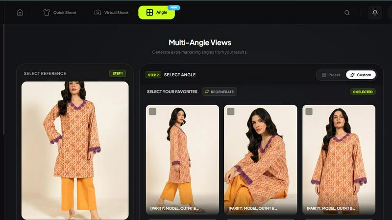 Modelfy application interface and features