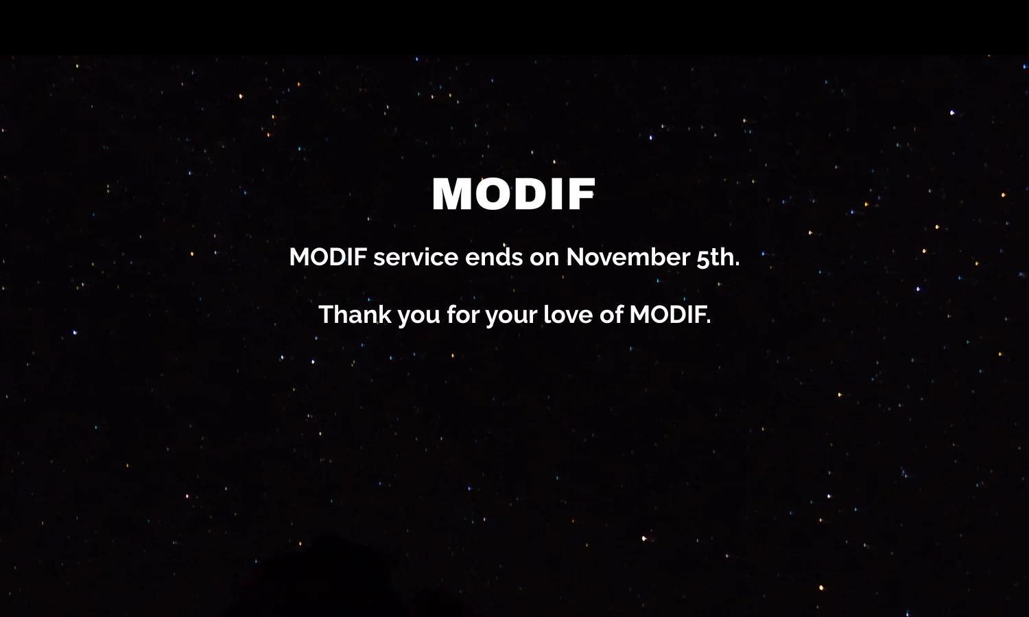 MODIF Website