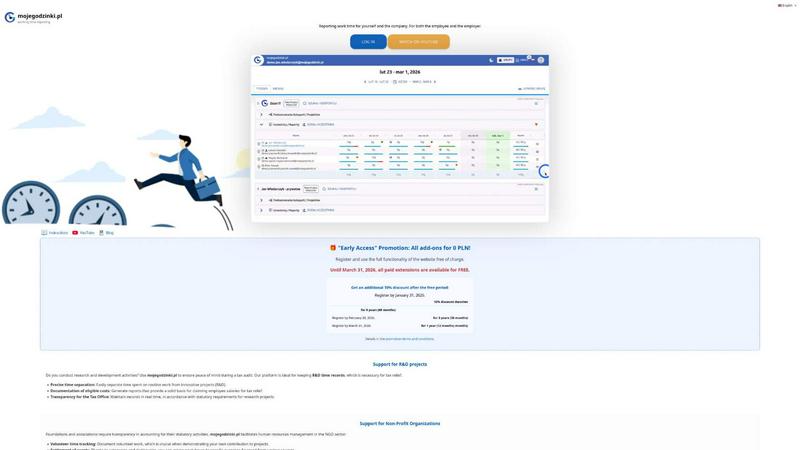 mojegodzinki.pl screenshot