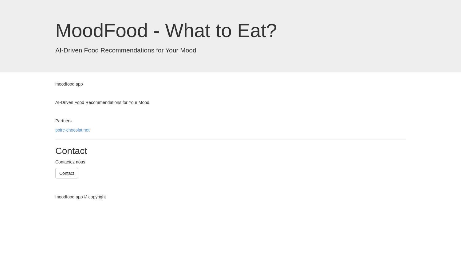 MoodFood Website