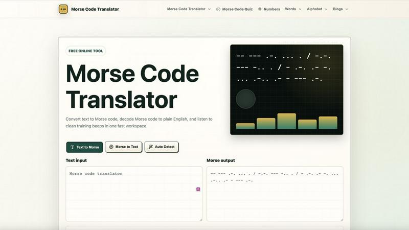 morse code translator screenshot