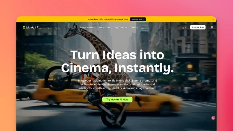 Movart application interface and features