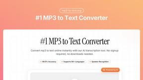#1 MP3 to Text Converter - AI tool for Audio & Music