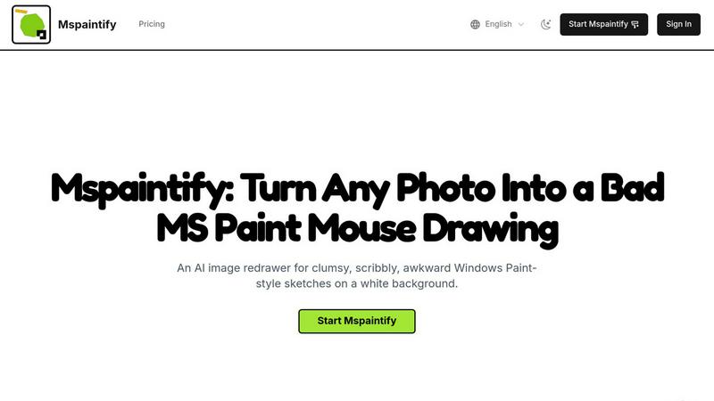 Mspaintify application interface and features