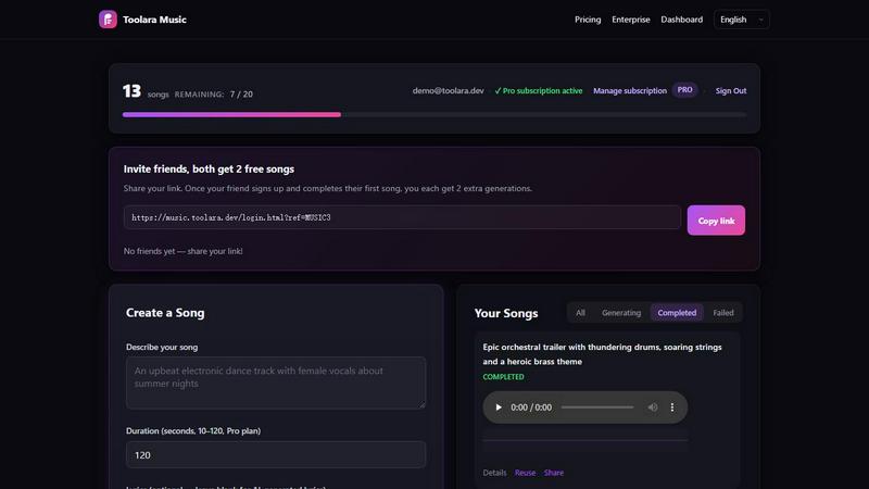 Toolara Music screenshot