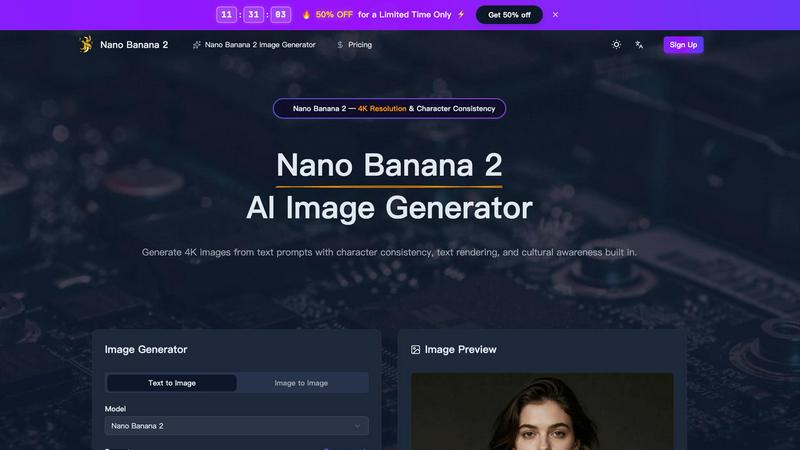 Nano Banana 2 application interface and features