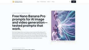 100% Free Nano Banana Pro Prompts — New Banana Prompts - AI tool for productivity