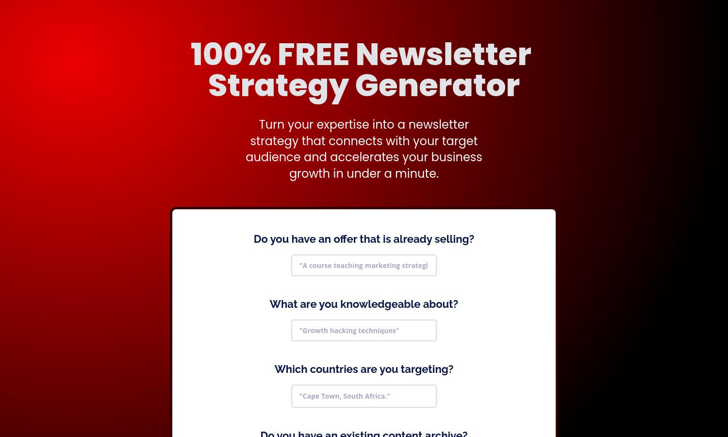 Newsletter Engine Website