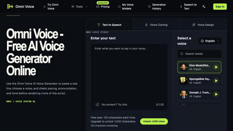 Omni Voice screenshot