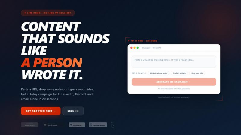 Ozigi app application interface and features