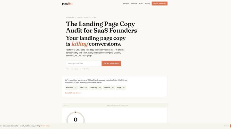 PageLint screenshot