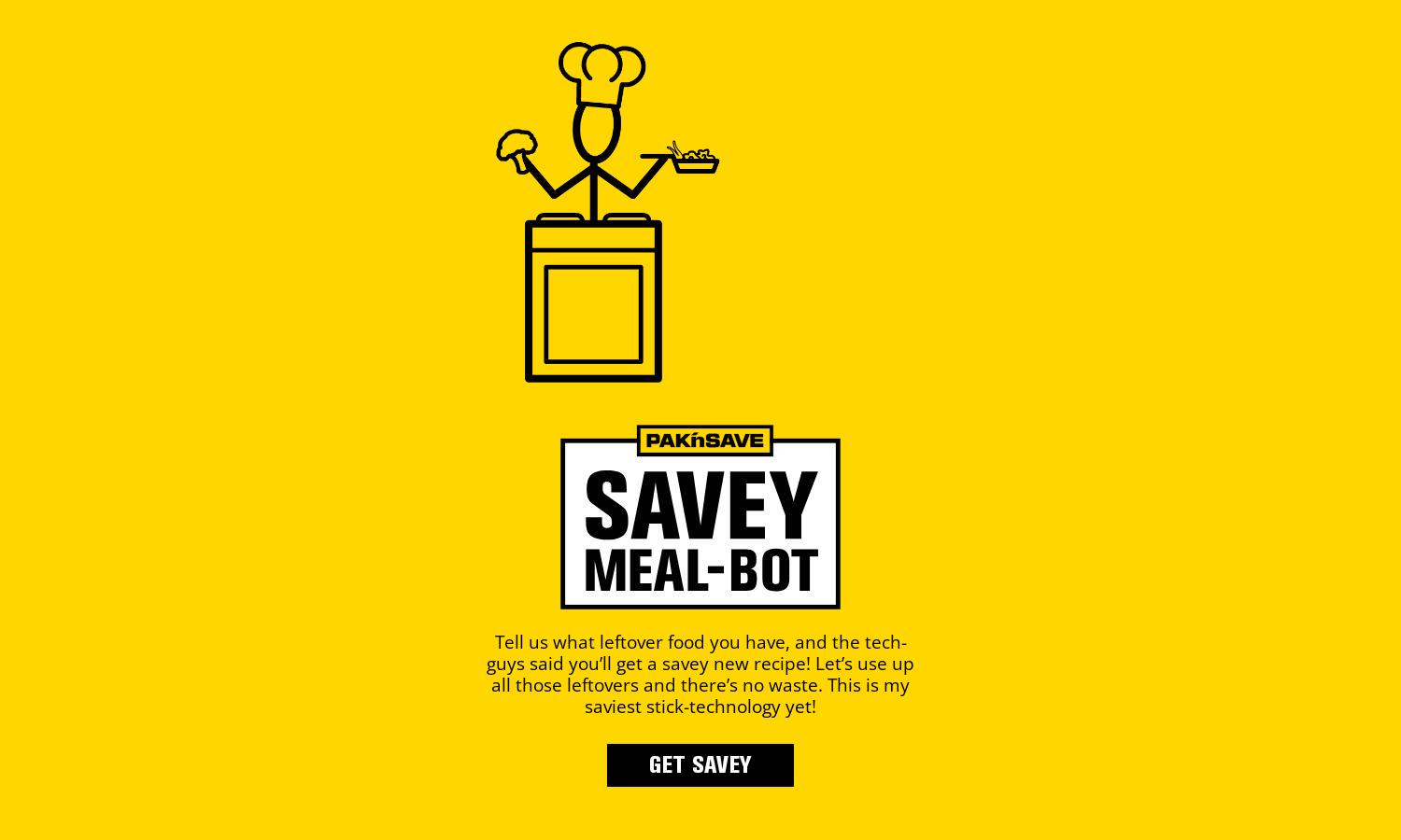 PAK'nSAVE Savey Meal-Bot Website