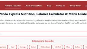 Panda Express NUtrition Calculator - AI tool for productivity