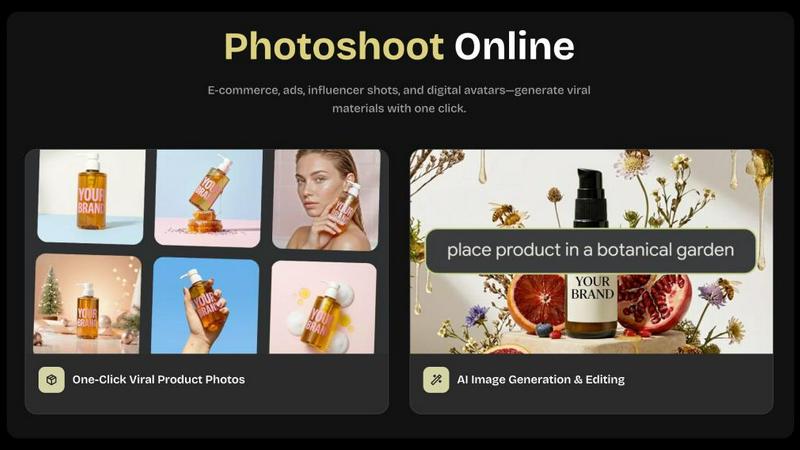 Photoshoot application interface and features