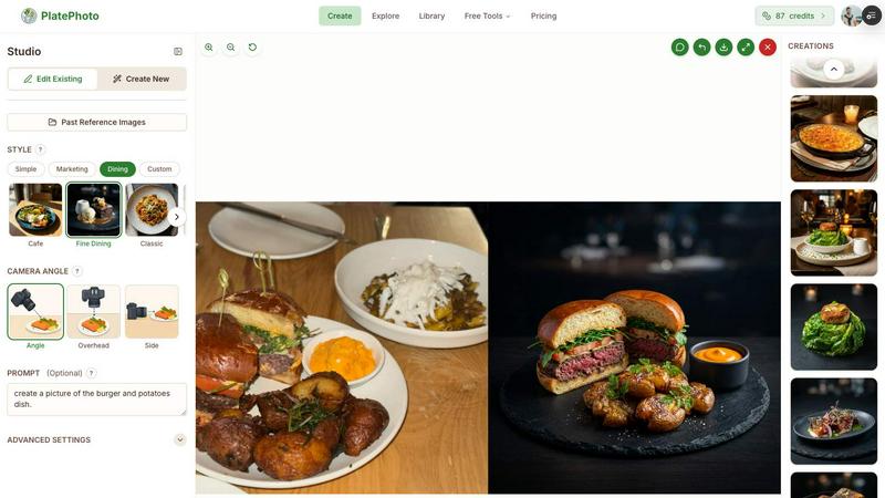 Plate Photo AI screenshot