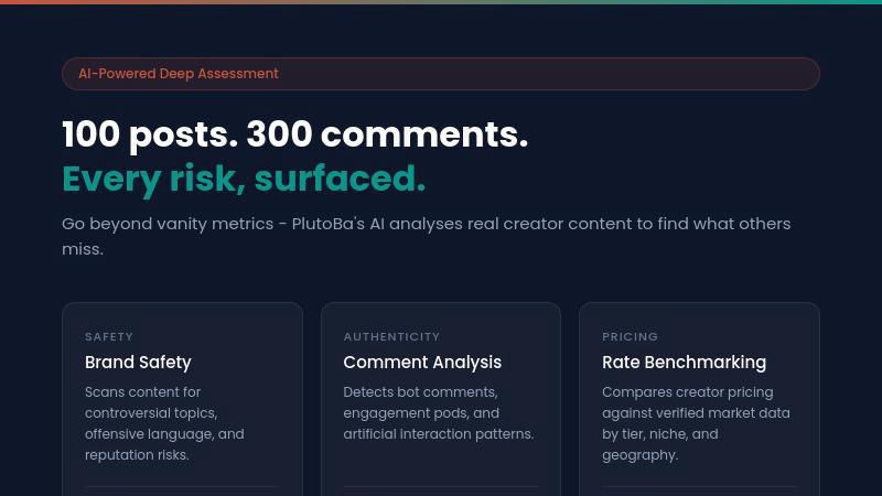 PlutoBa application interface and features