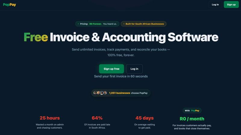 PopPay application interface and features